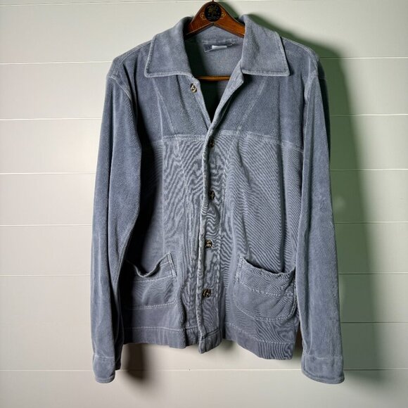Cotton Stuff Classics Button Down Cardigan, Blue Size XL 100% Cotton - Picture 1 of 9